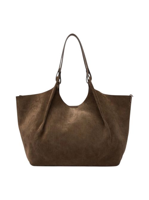 borsa donna dua grande in pelle scamosciata marrone Gianni Chiarini | BS9780CM-PLMOKA